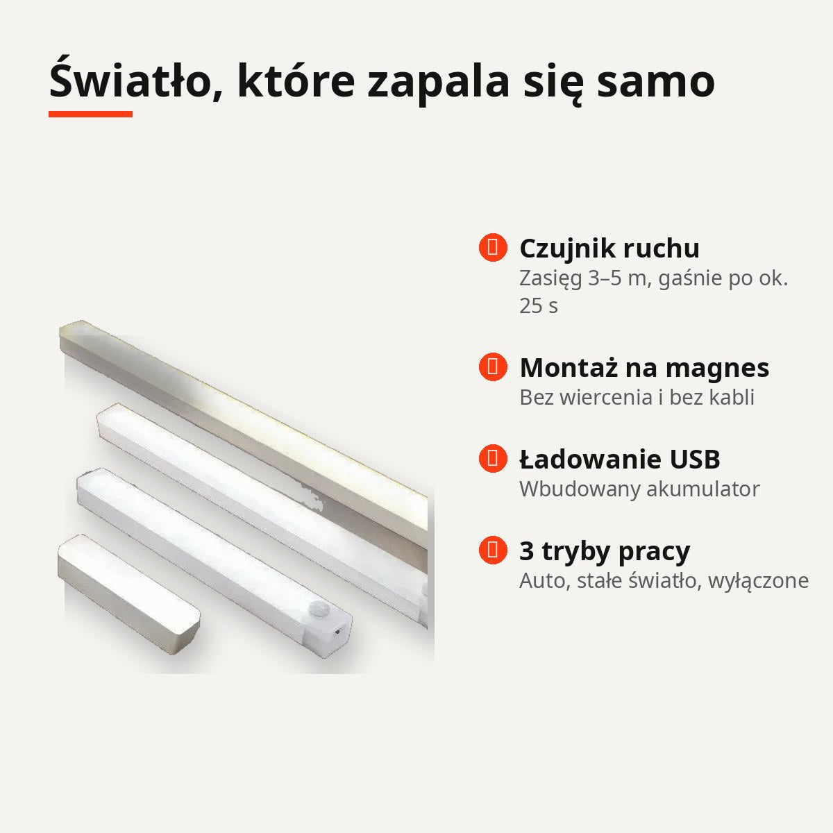 Listwa LED z czujnikiem ruchu – najważniejsze funkcje